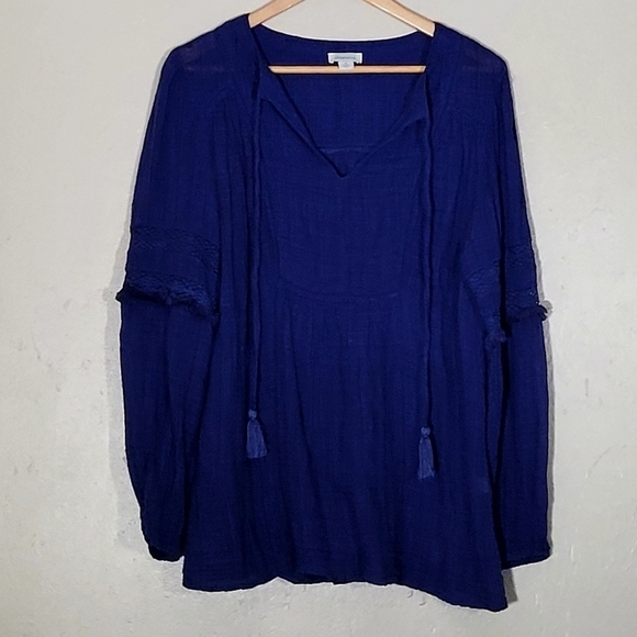 Sundance Blue Cotton Blend Shirt - Picture 1 of 5